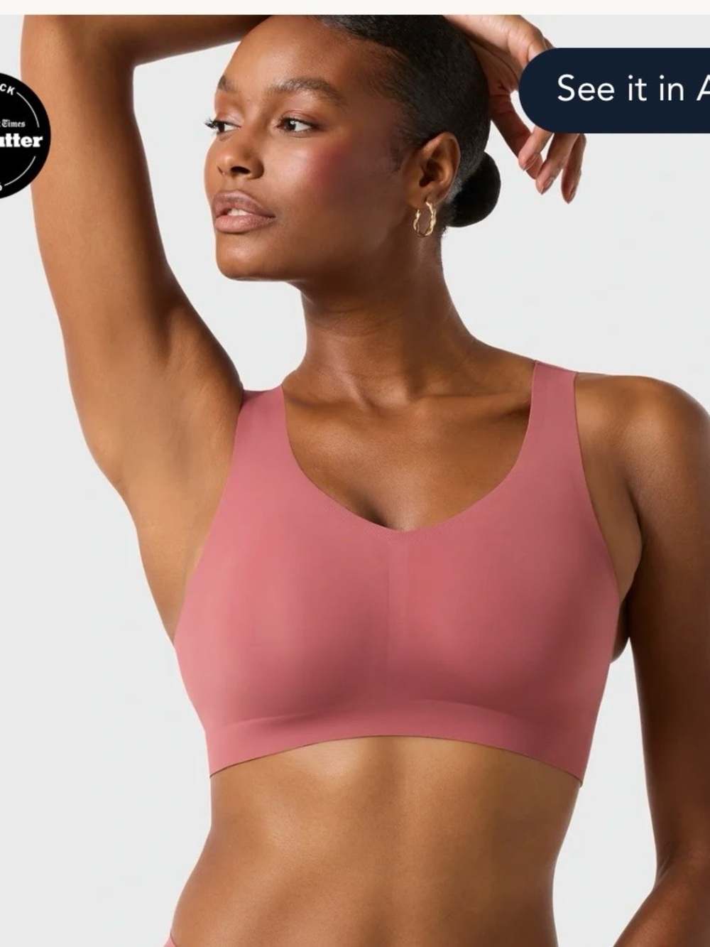Evelyn & Bobbie Defy Bra Seamless Wireless - Pink Canyon NWT XL